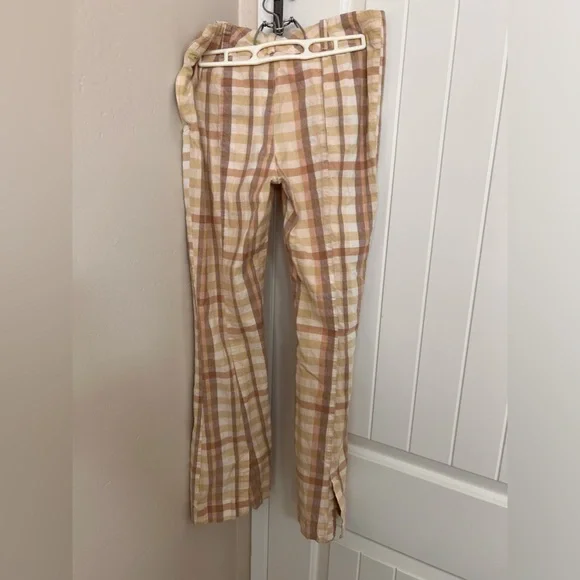 Free People plaid flared pants Size 8 - Picture 2 of 9